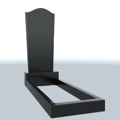 Одинарный памятник с арочной стелой (3D-модель)